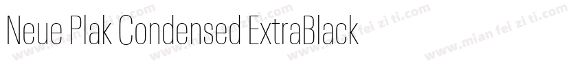 Neue Plak Condensed ExtraBlack字体转换